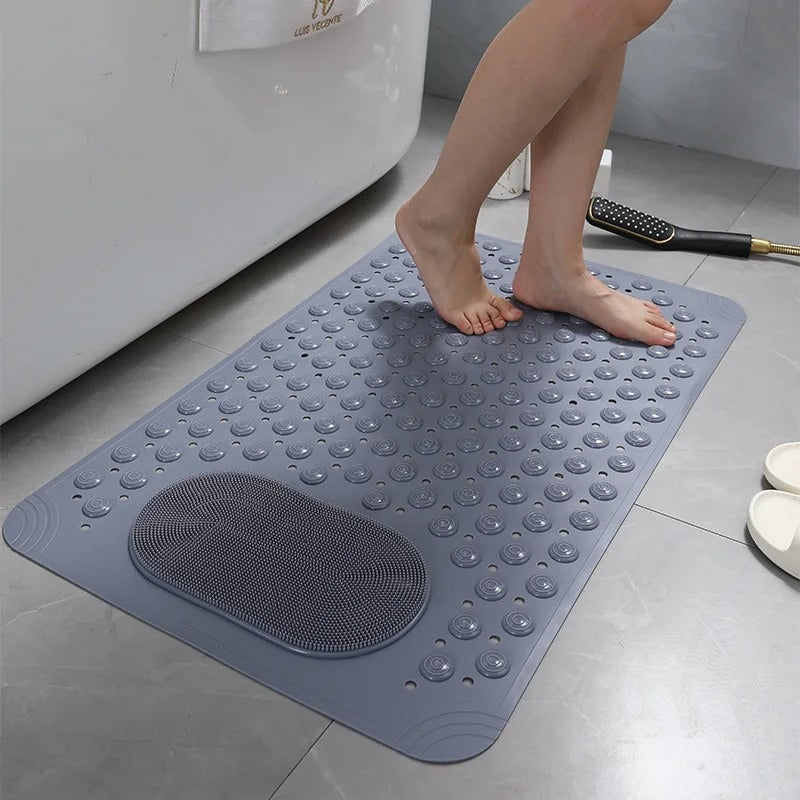 SecureStep | Anti-Slip Bath Mat with Integrated Foot Cleanser