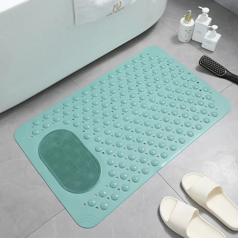 SecureStep | Anti-Slip Bath Mat with Integrated Foot Cleanser