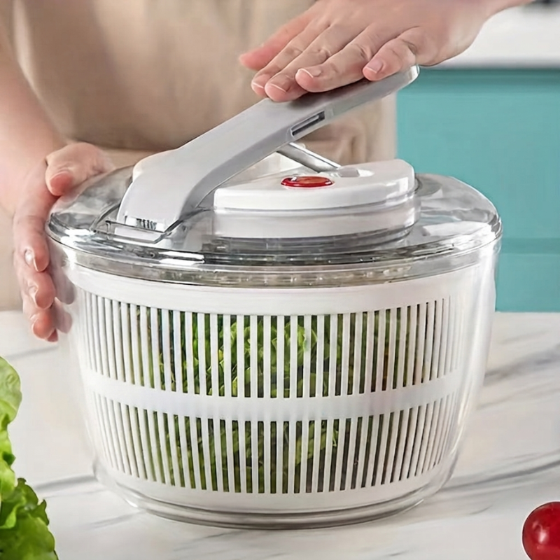 Compact Multi-Function Salad Spinner and Strainer Set
