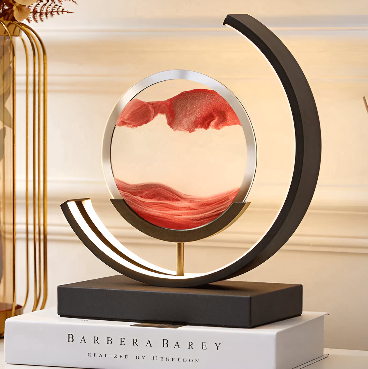 SerenityFlow | Adjustable Sand Lamp with Remote for Calm Spaces