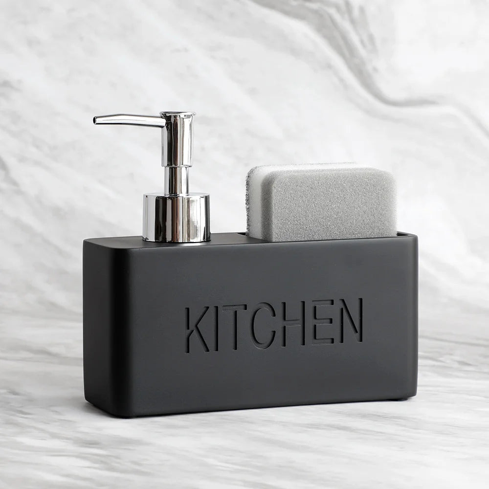 Elegant Resin Soap Dispenser with Textured Finish