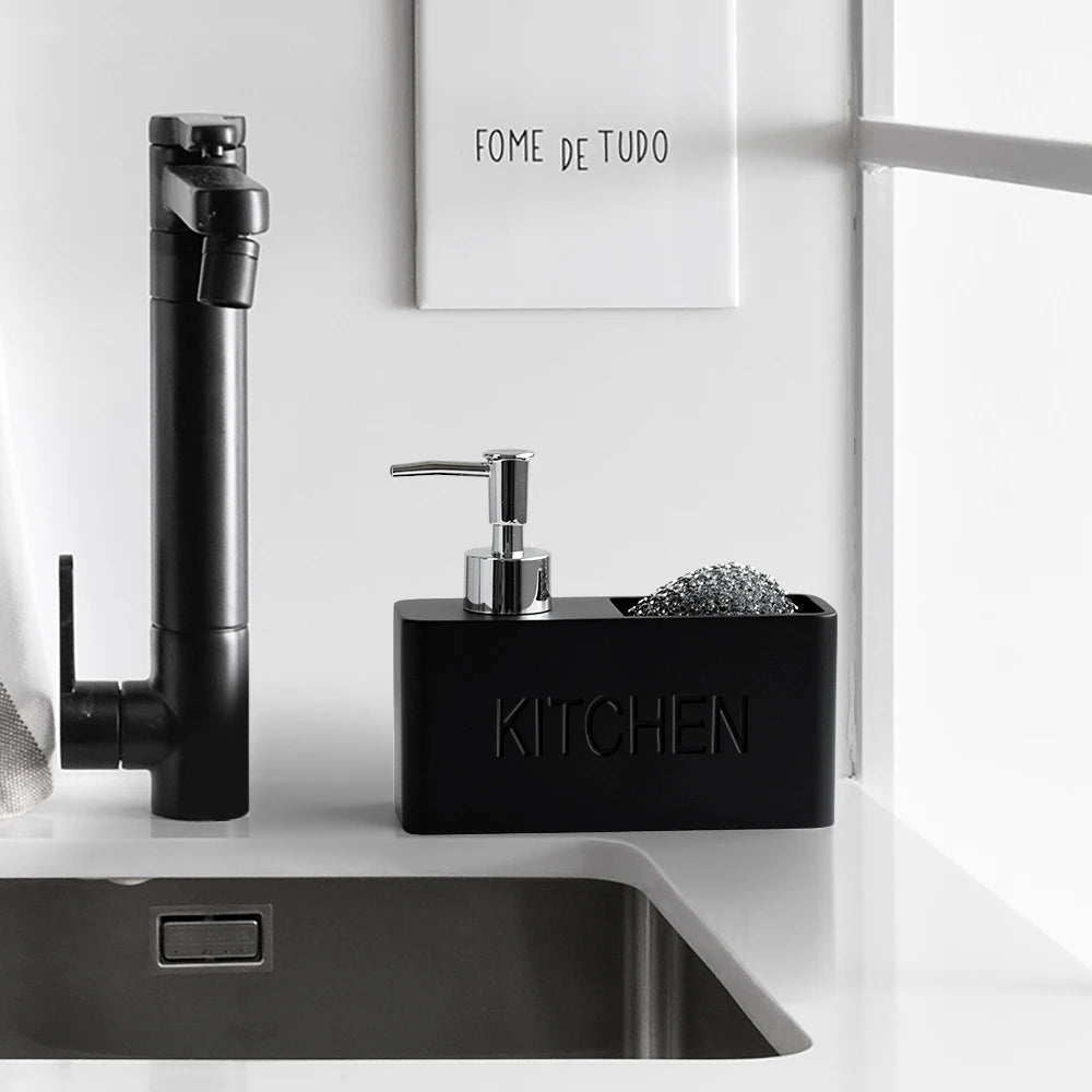 Elegant Resin Soap Dispenser with Textured Finish