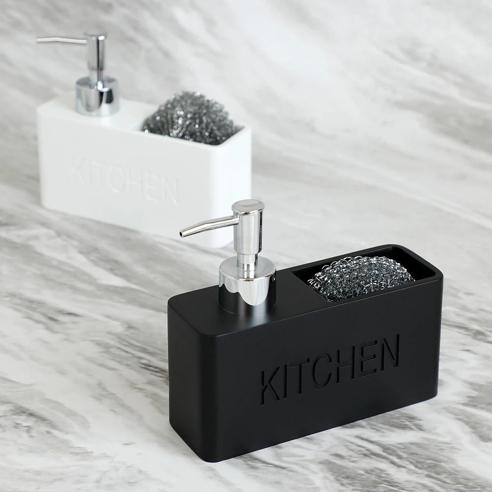 Elegant Resin Soap Dispenser with Textured Finish