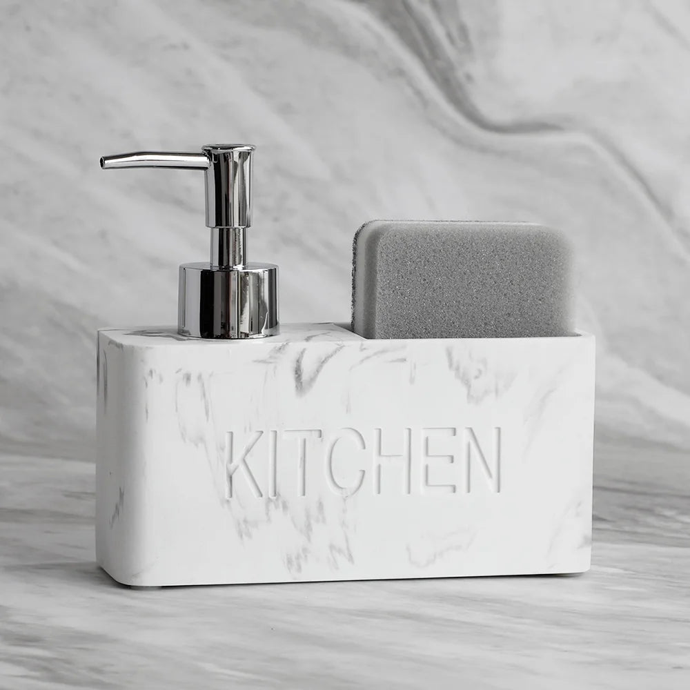 Elegant Resin Soap Dispenser with Textured Finish
