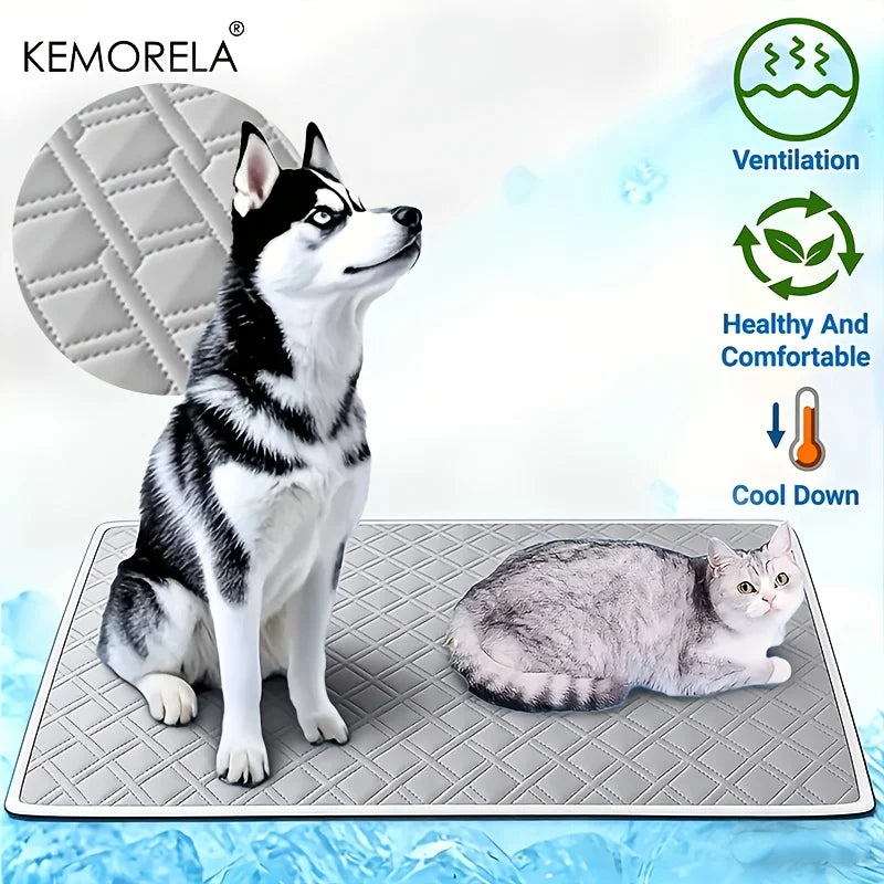 ChillPad Large Pet Cooling Mat – Breathable Anti-Slip Bed for Pets