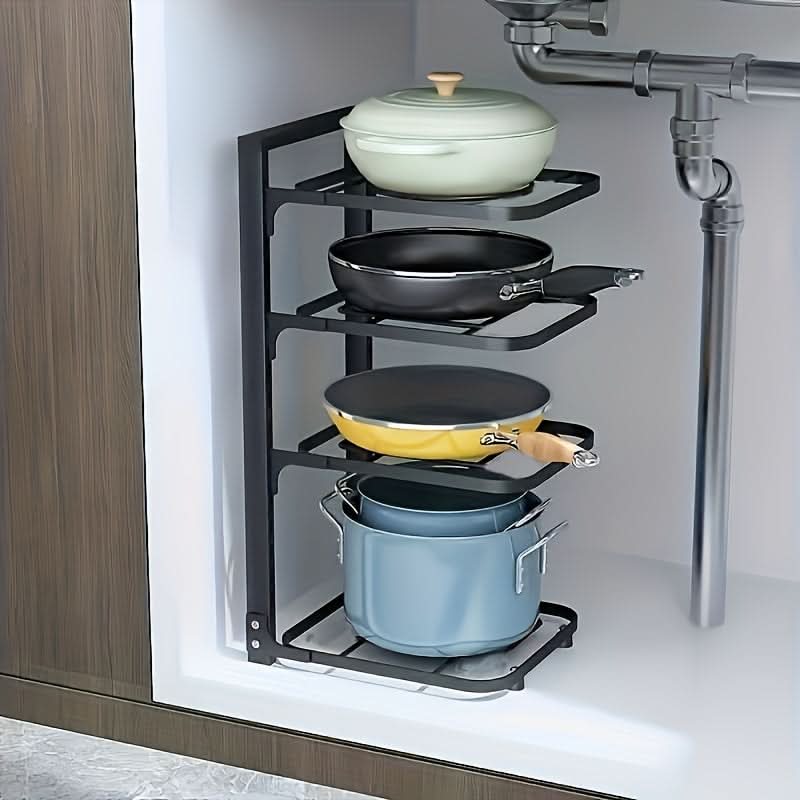 Versatile Kitchen Organizer for Pots & Pans Storage