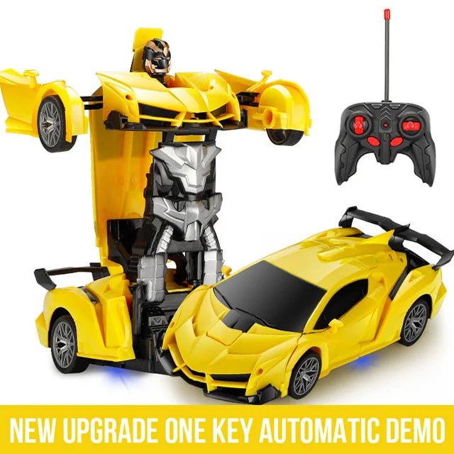Dual-Function Remote-Controlled Sports Car – Electric Transforming Toy