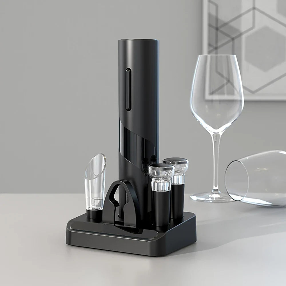 Effortless Electric Wine Opener with Foil Cutter – Cordless Convenience