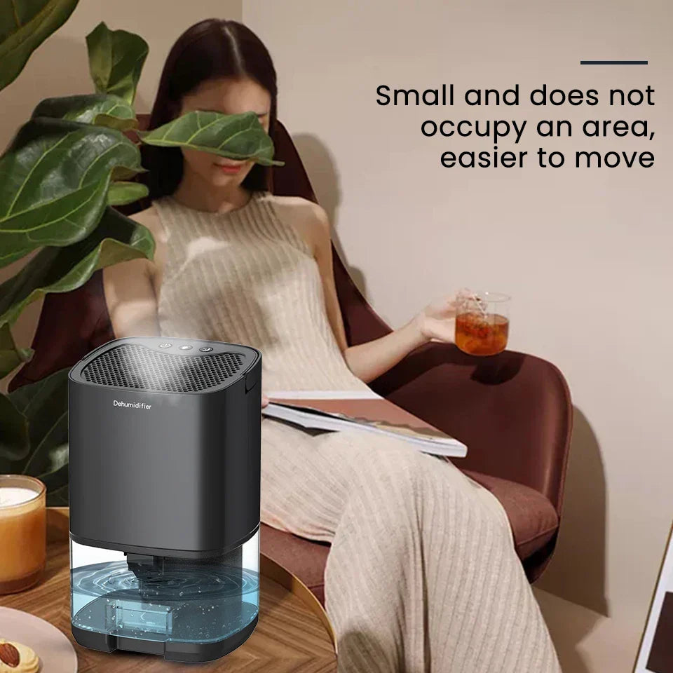 Portable 1000ml 2-in-1 Dehumidifier with Air Filter and Night Light