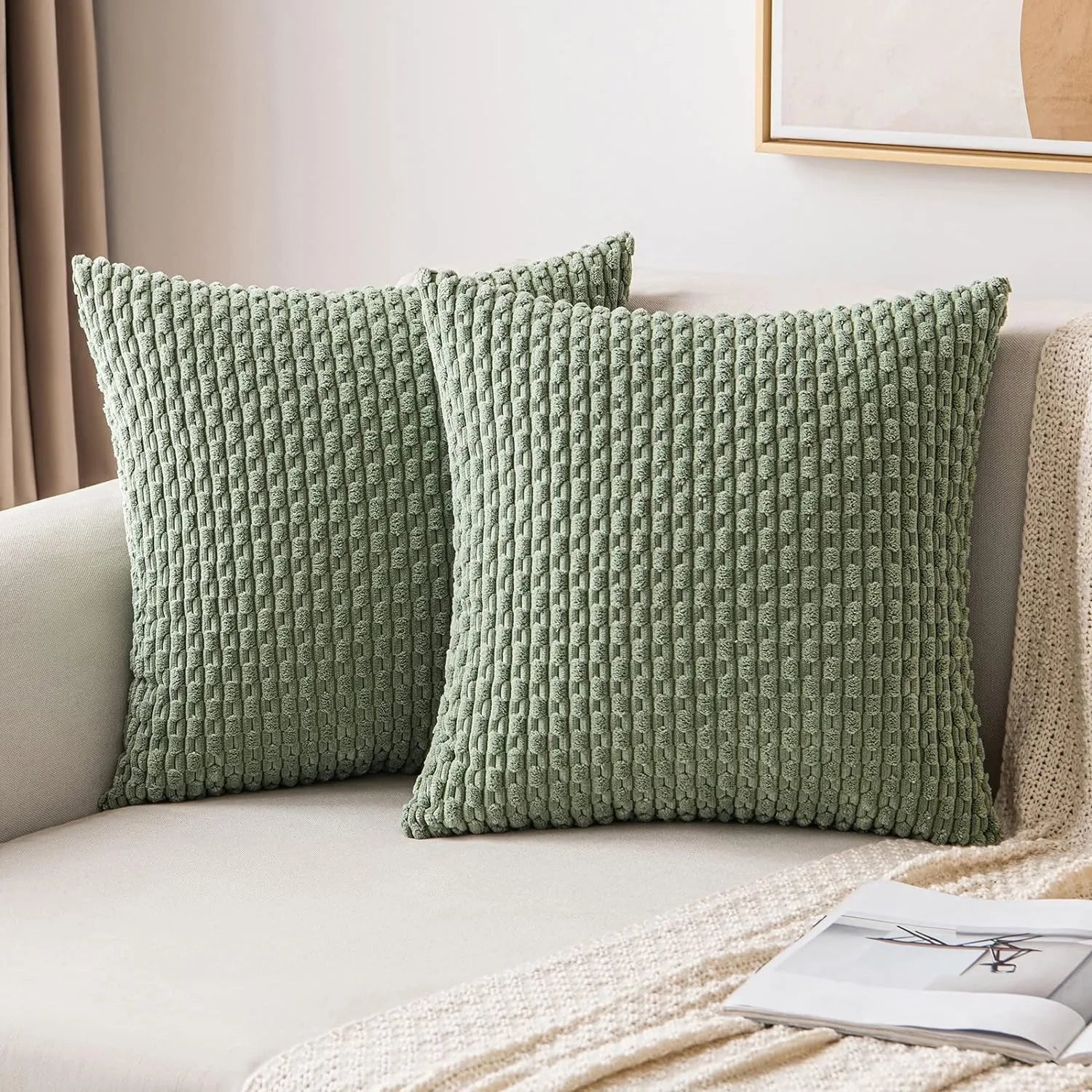 Bohemian Style Corduroy Pillow Covers