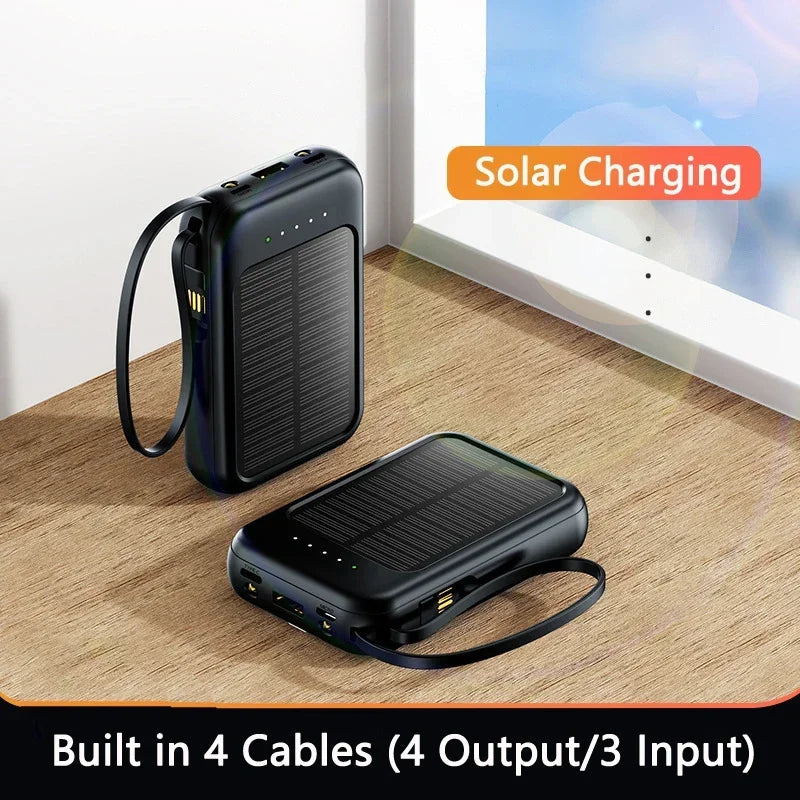 SolarMax 50000mAh Power Bank – Versatile Charger with LED Light & USB-C