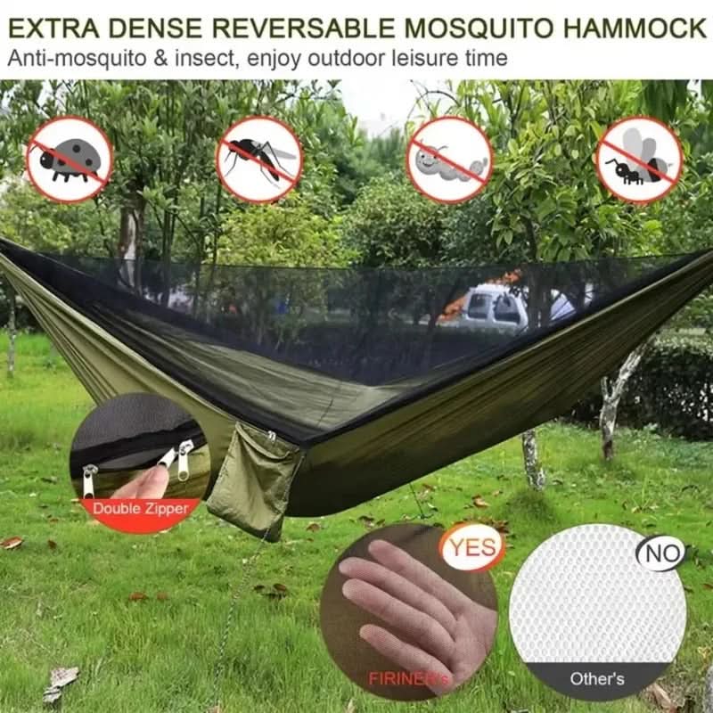 SereneNest – Portable Camping Hammock with Mosquito Netting