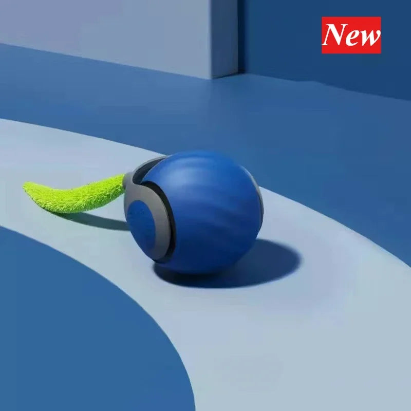 WhiskerChase Automatic Cat Play Ball | Engaging Feather Teaser Toy