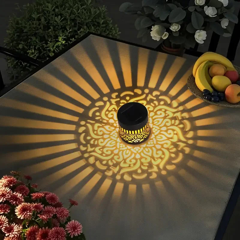 Solar Garden Lantern – Elegant Shadow Design & All-Weather Durability
