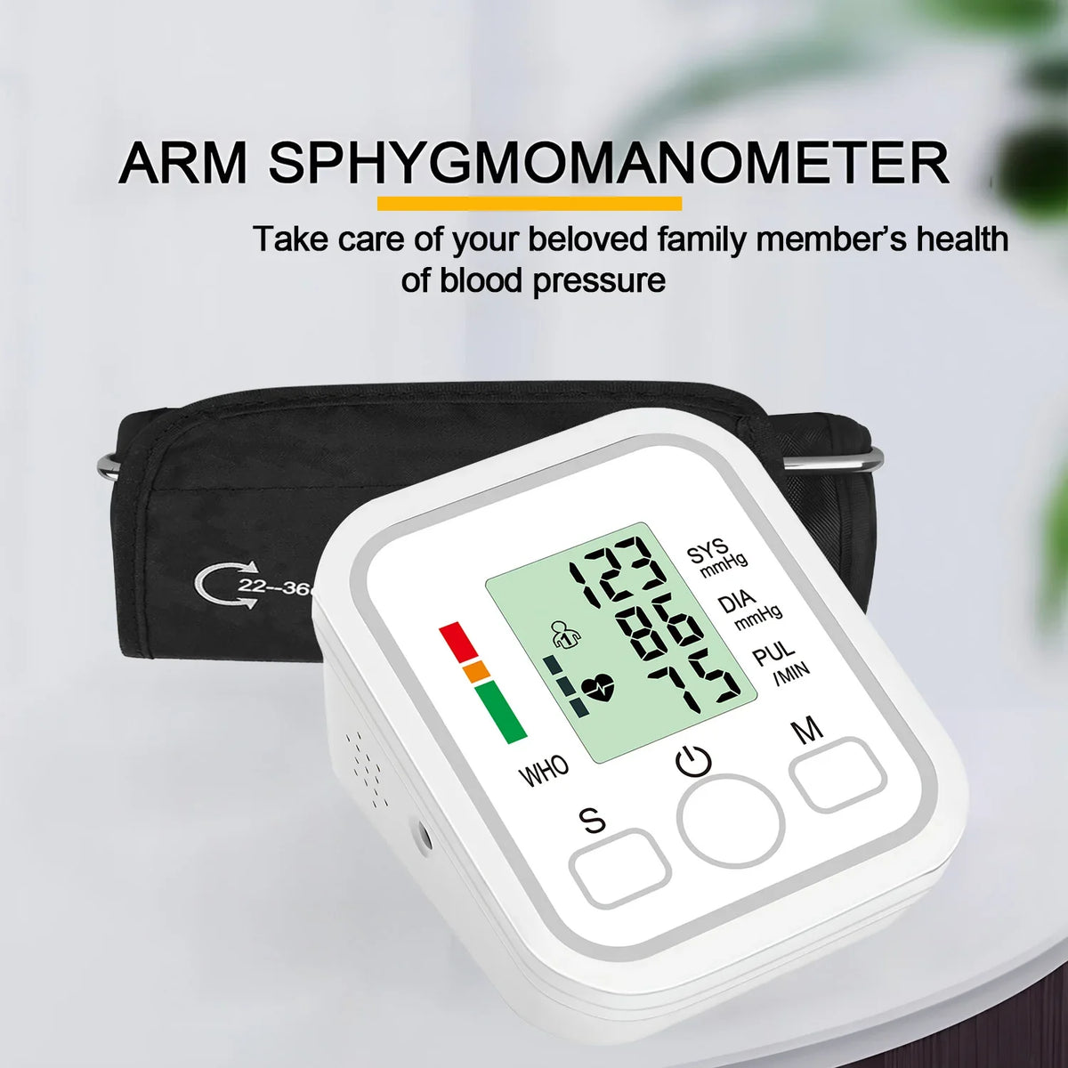 SmartLife Automatic Upper Arm Blood Pressure Tracker – User-Friendly Digital Monitor for Home Health Checks