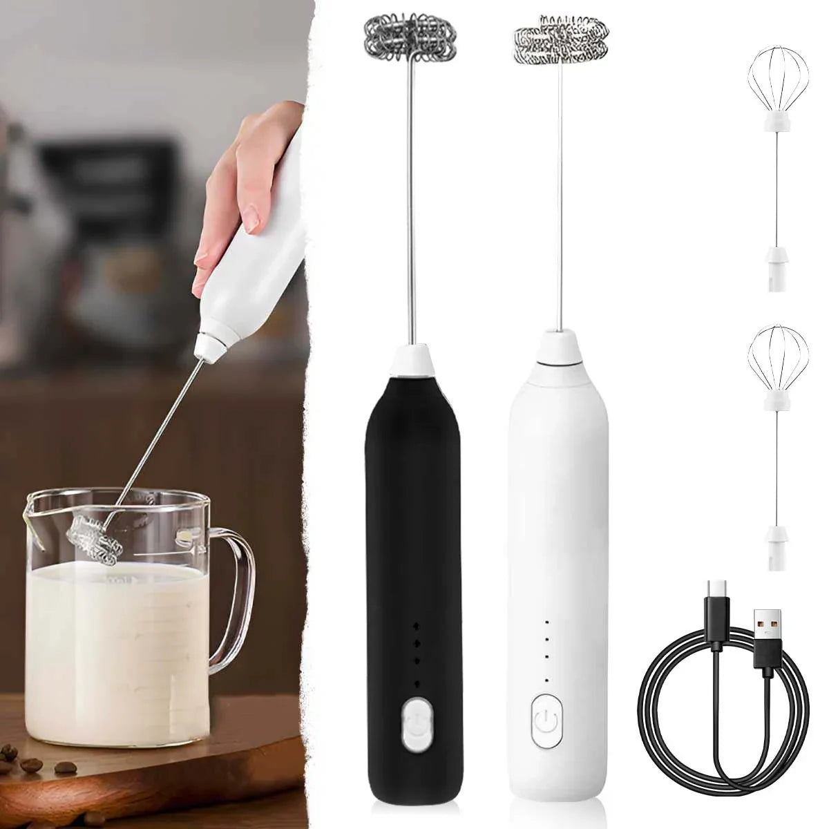 BrewMaster Portable Mixer | Rechargeable Handheld Frother & Beater