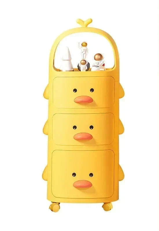Children's Toy Organizer Cart – Cute Duck Design