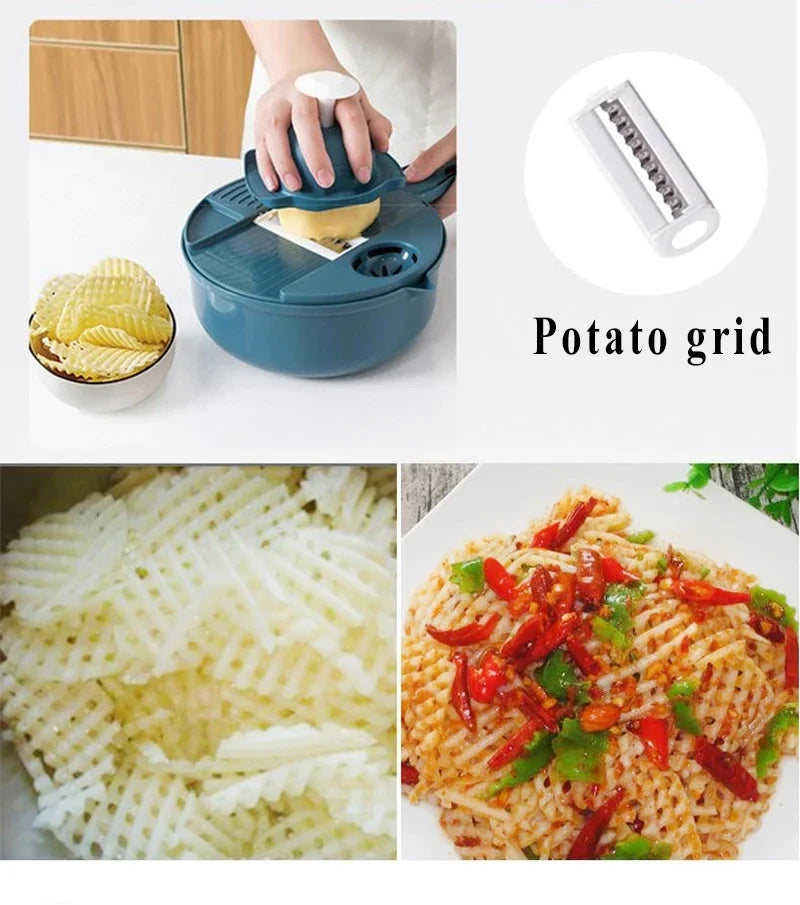 Versatile 9-in-1 Kitchen Food Processor for Effortless Prep