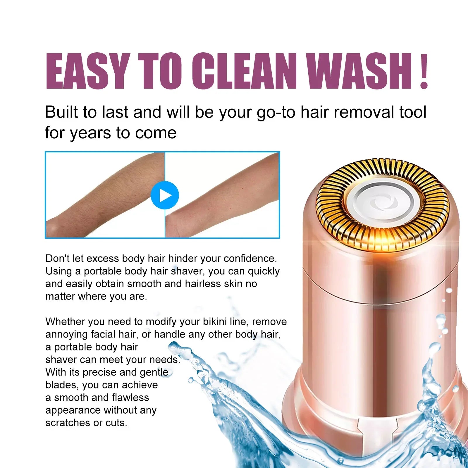 Effortless Elegance: Portable Electric Facial Hair Remover for Women