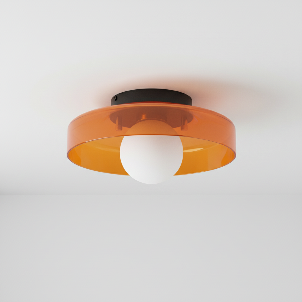 Contemporary Sphere Ceiling Light Fixture - Slim Design