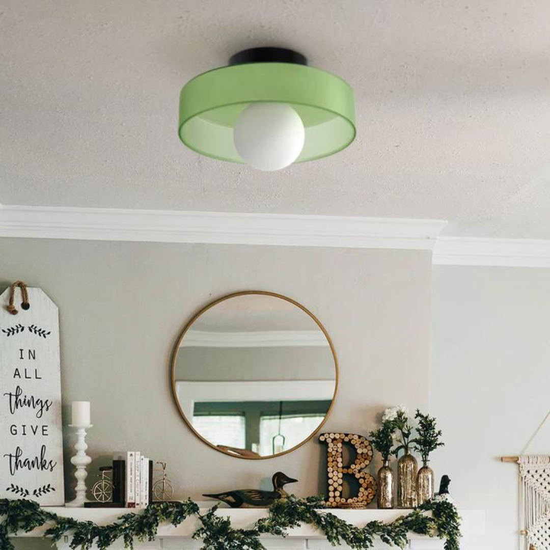 Contemporary Sphere Ceiling Light Fixture - Slim Design