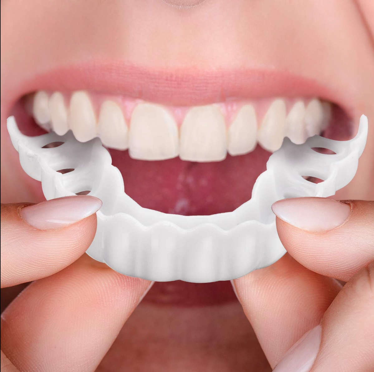 FlexiSmile Removable Cosmetic Teeth Cover – Reusable Snap-On Design