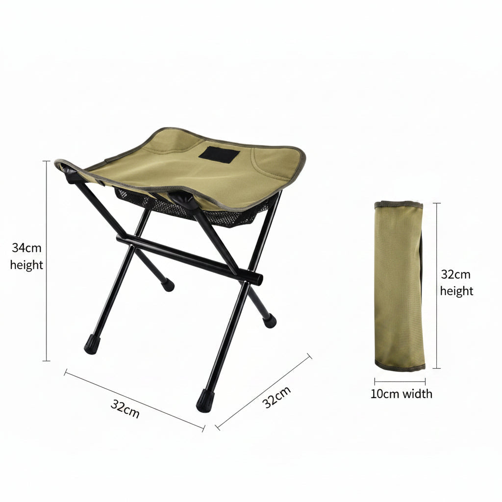 Lightweight Travel Buddy – Portable Aluminum Folding Stool