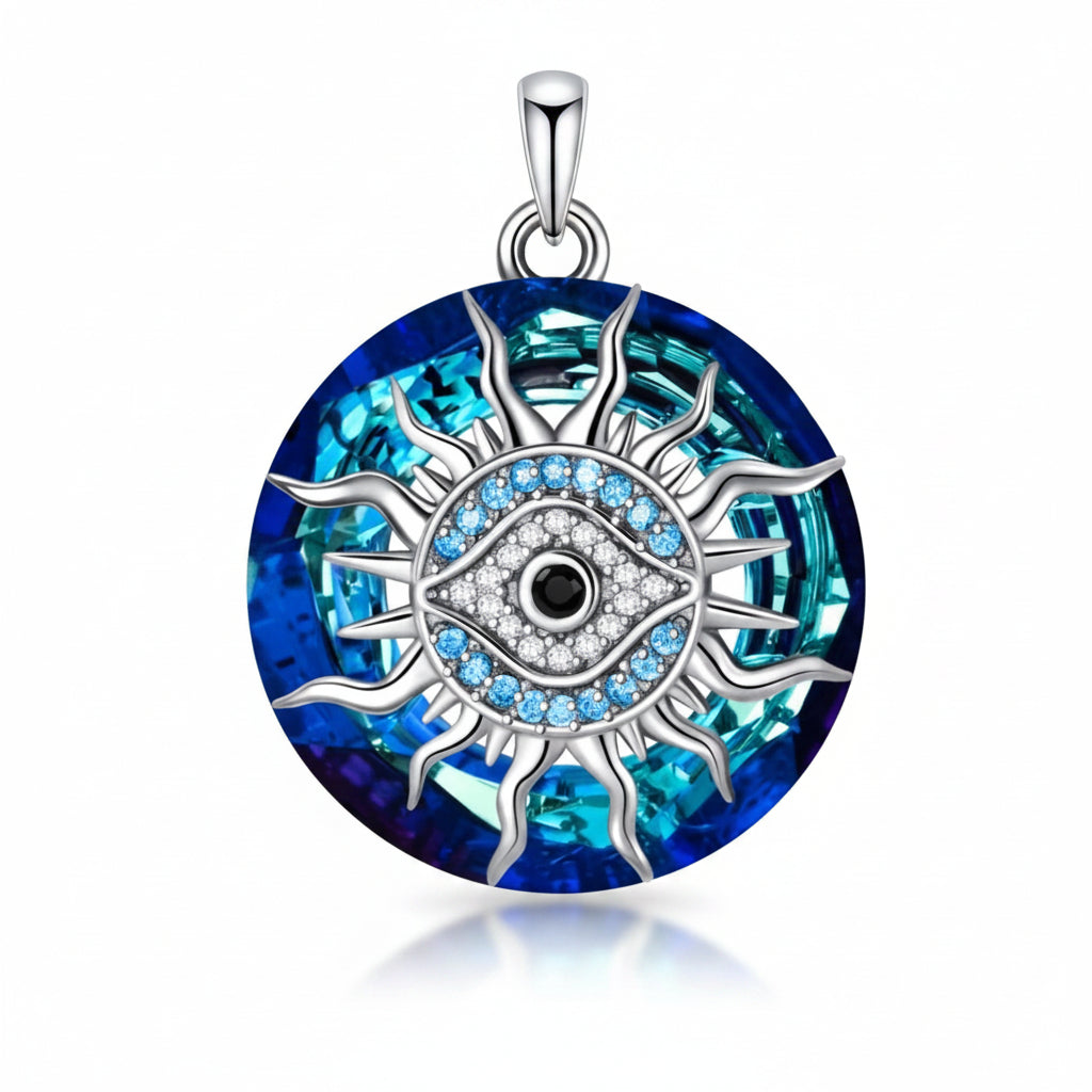 Guardian Charm – Adjustable Silver Eye Amulet Necklace