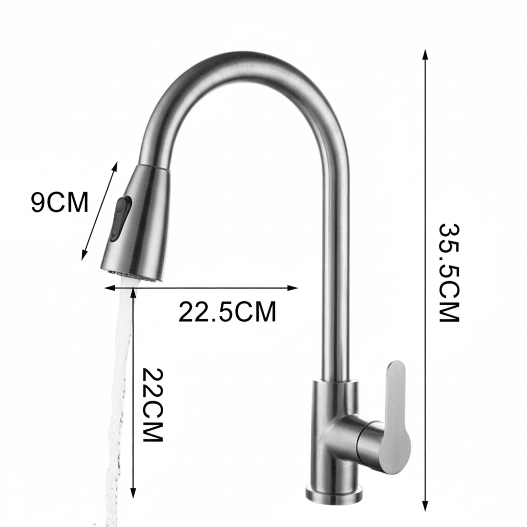 Elysian Pull-Down Kitchen Faucet for Effortless Cleaning