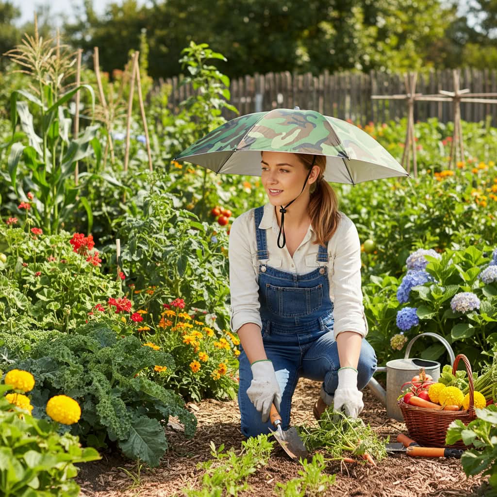 SunGuard - Effortless Hands-Free Umbrella Hat for Outdoor Enjoyment