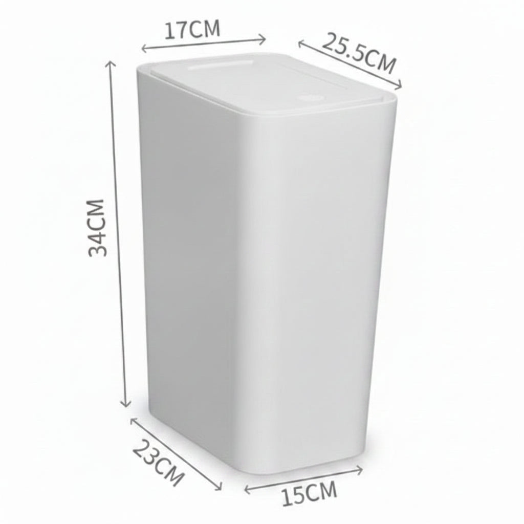 Sleek Touch-Open 12L Compact Waste Bin