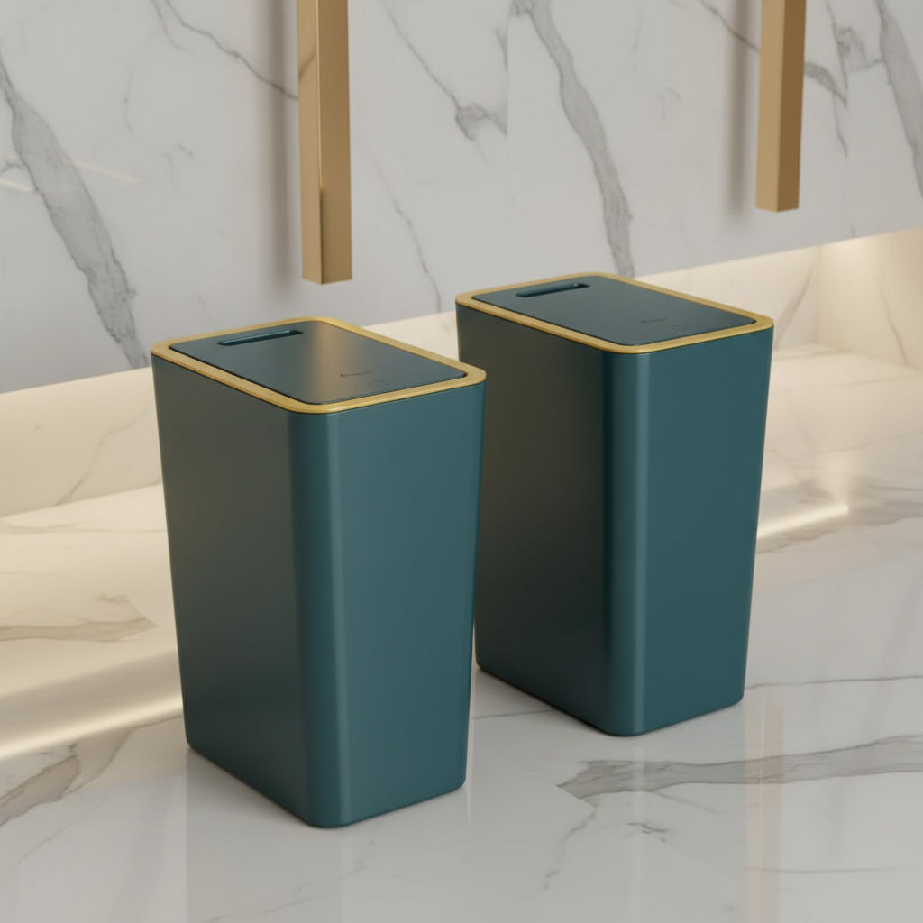 Sleek Touch-Open 12L Compact Waste Bin