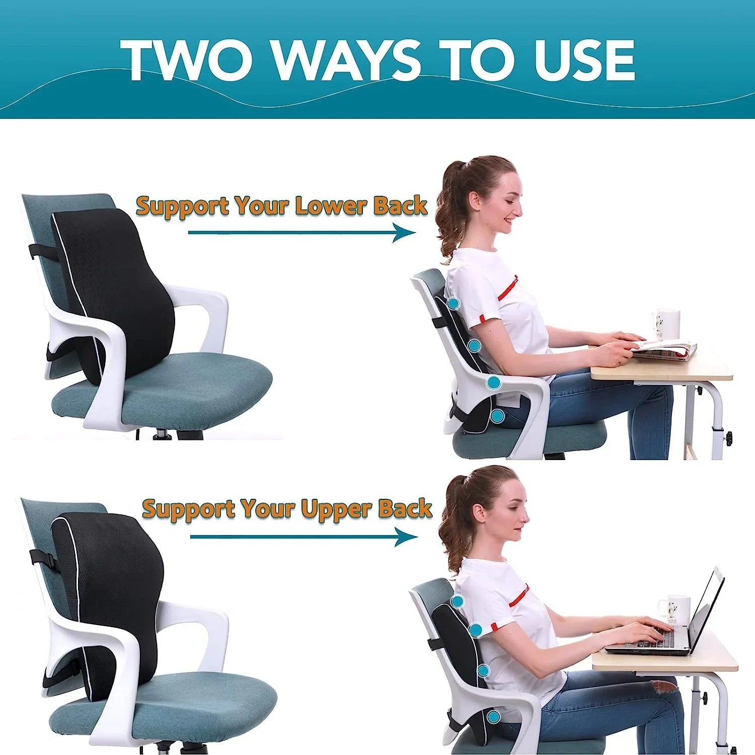 ComfyDrive Lumbar Support Cushion – Ultimate Comfort for Cars & Office