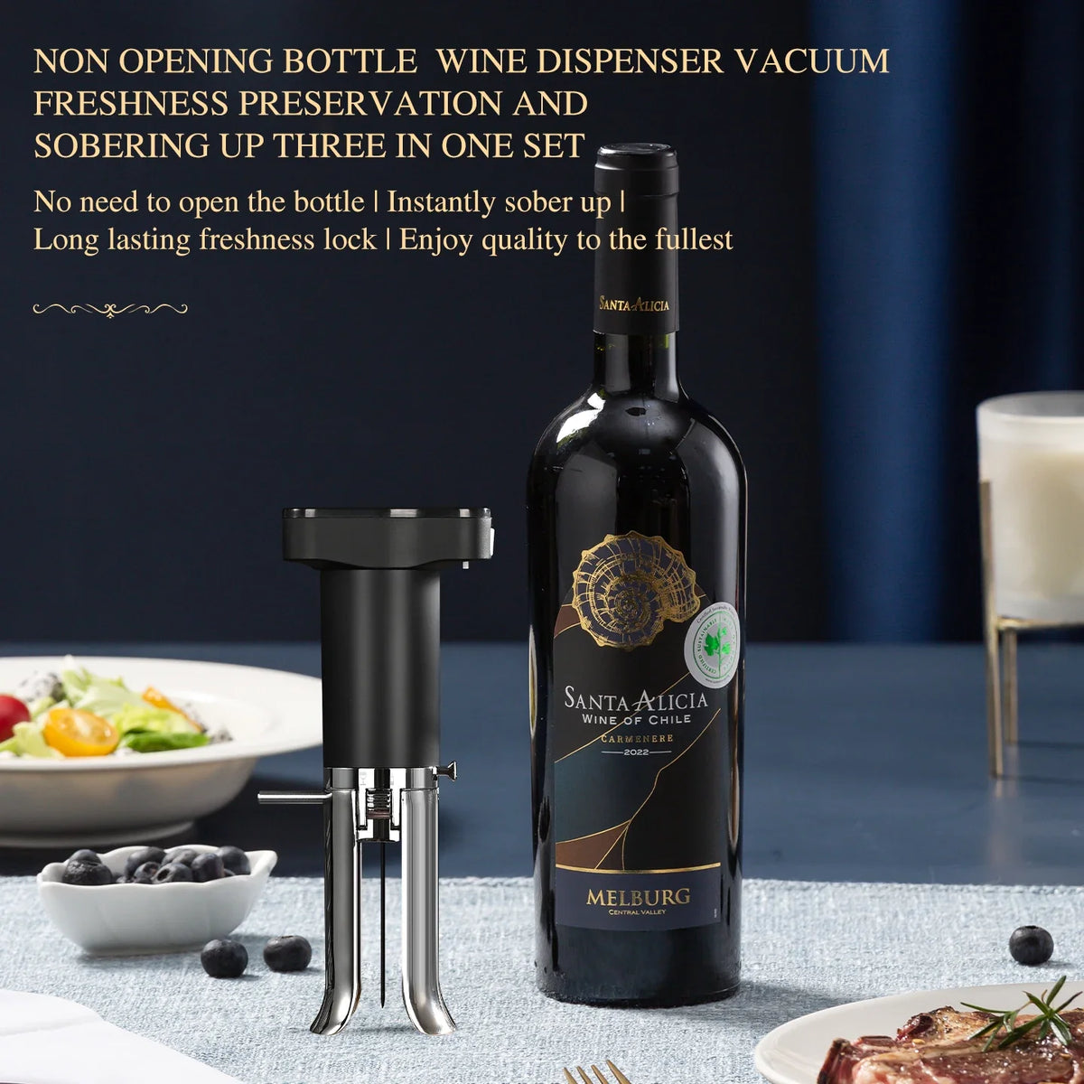 SmartWine Pro Electric Corkscrew & Preservation Set
