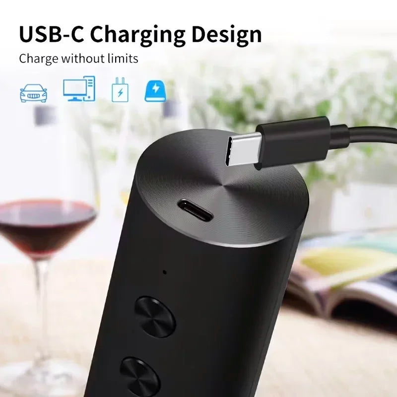 Effortless Wine Opening Set – Rechargeable Electric Corkscrew