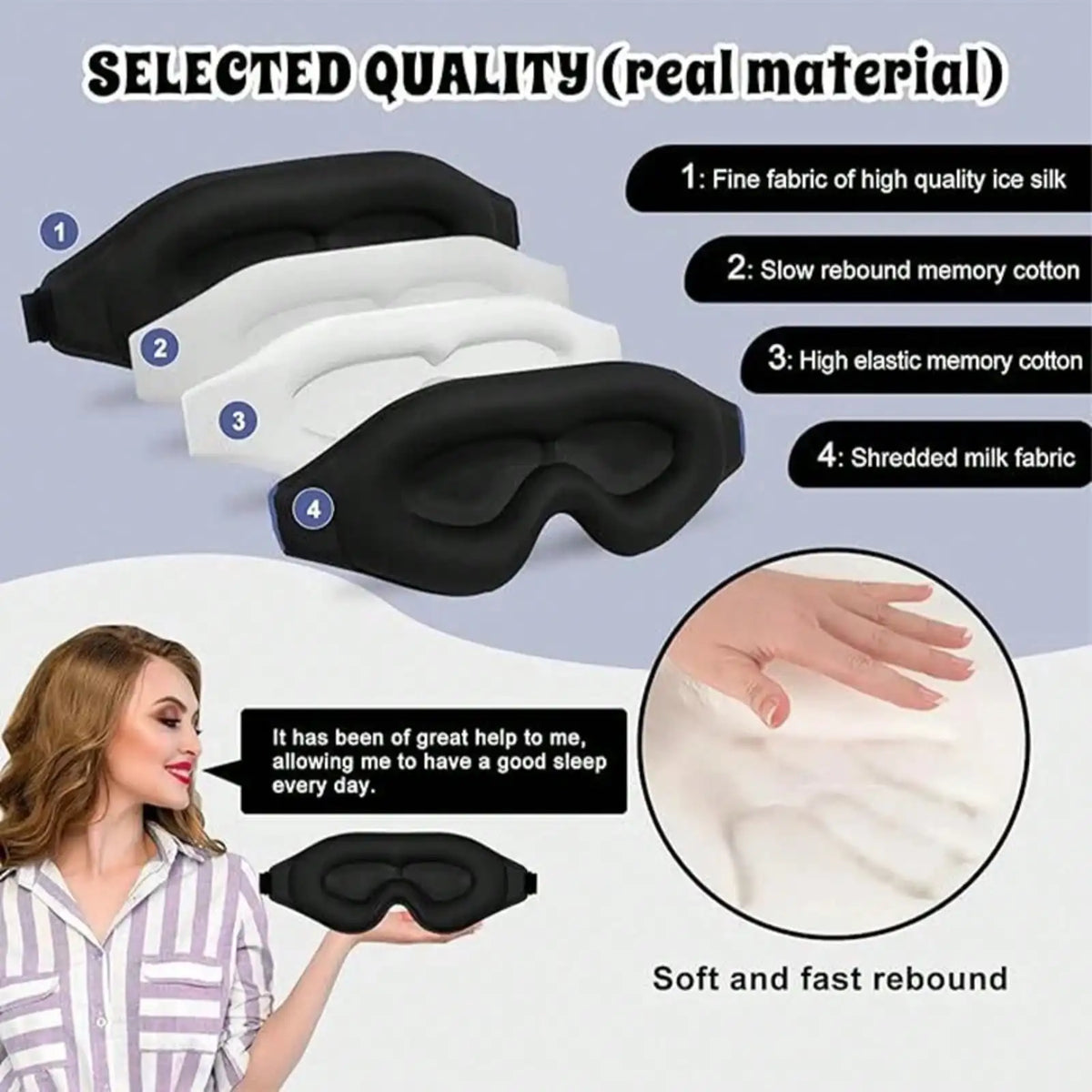 Serenity Shade Cooling Eye Mask – Adjustable Comfort for Rest