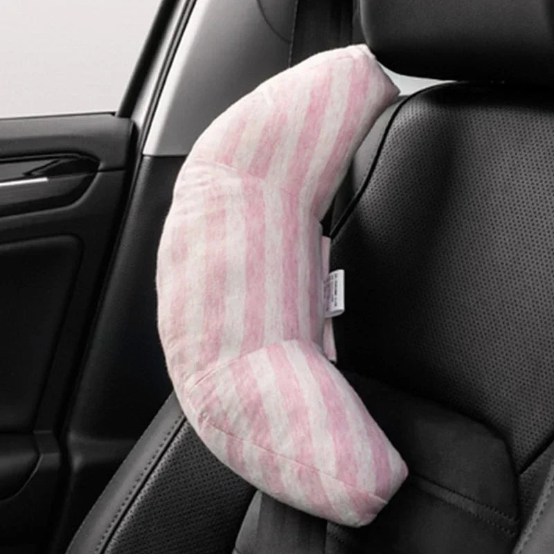 CozyNest Kids Travel Neck Pillow with Adjustable Strap – Soft Support for Car Rides