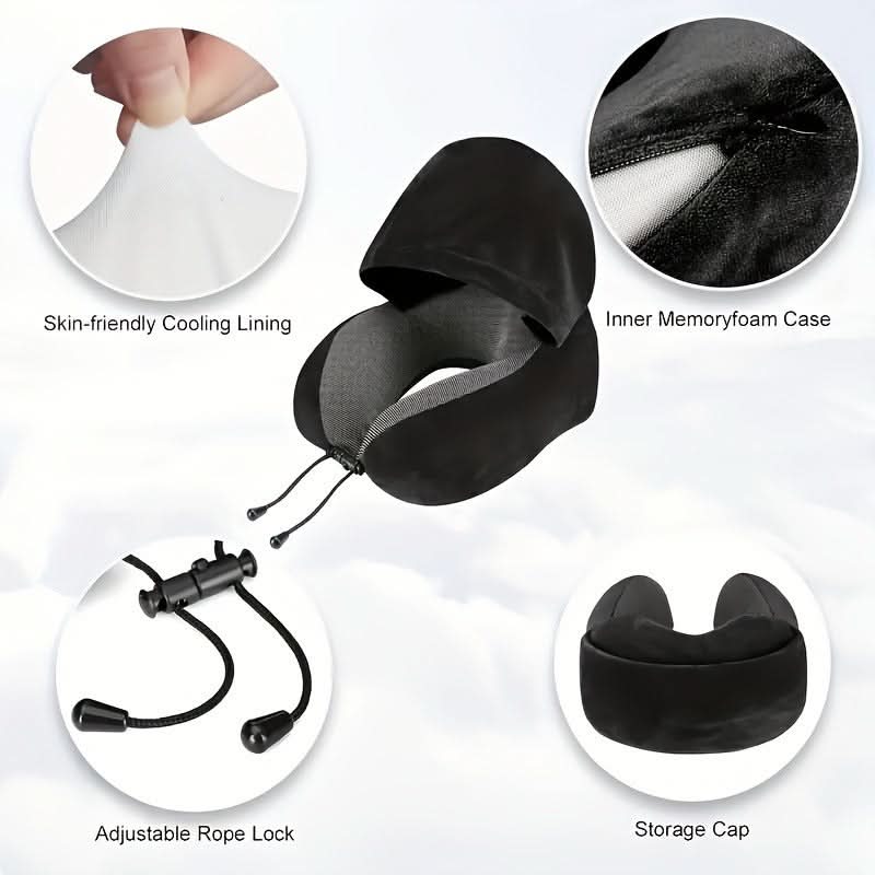 SnugNest – U-Shaped Hooded Cushion for Ultimate Relaxation