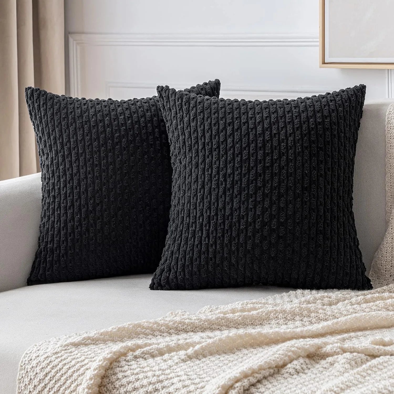 Bohemian Style Corduroy Pillow Covers