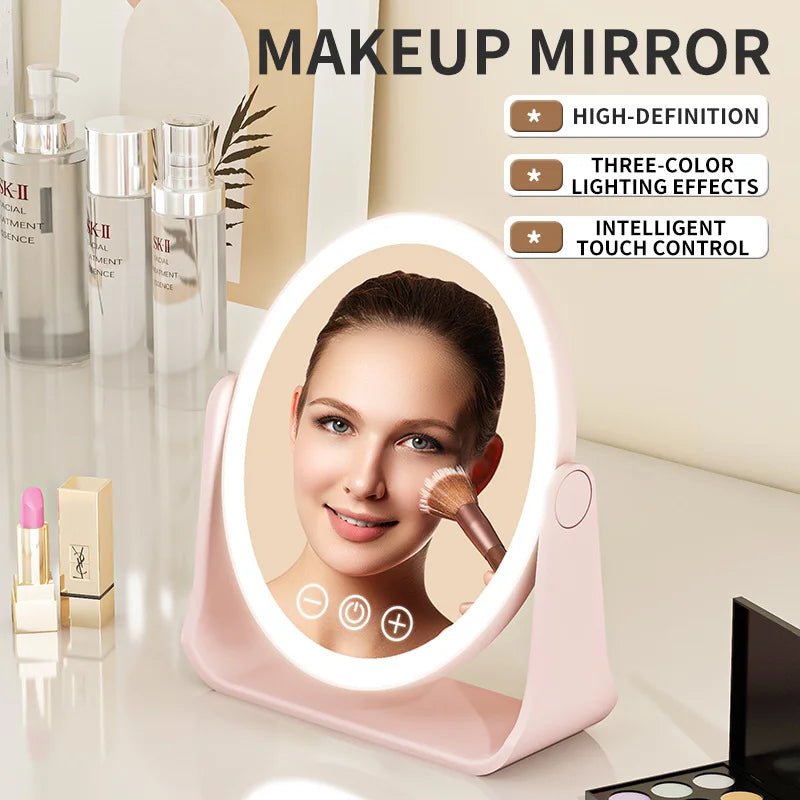 LumaView Illuminated Makeup Mirror with Adjustable Brightness & 3X Magnification
