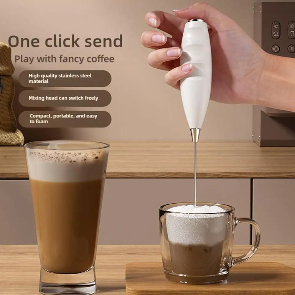 BrewMaster Cordless Milk Frother | Rechargeable Foam Maker for Lattes, Cappuccinos, and More