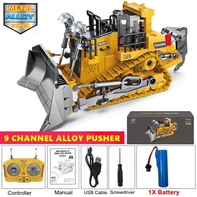 Alloy 4WD Remote-Controlled Excavator & Dump Truck Set