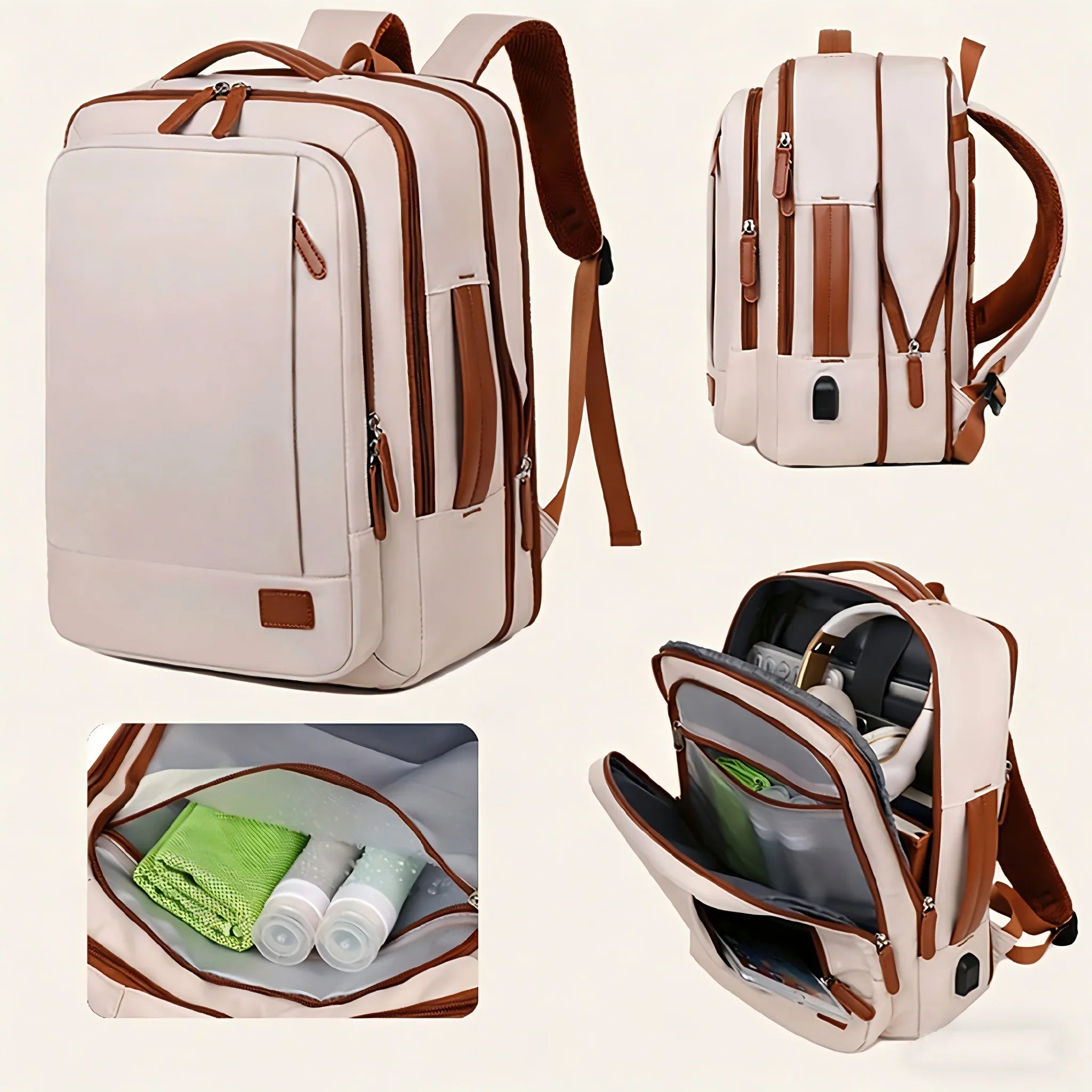 Versatile 36-55L Expandable Laptop Backpack – Perfect for Travel and Work