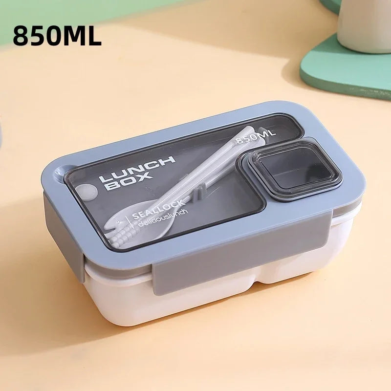 Versatile Lunch Containers – Spill-Resistant with Utensils, Safe for Microwave & Dishwasher