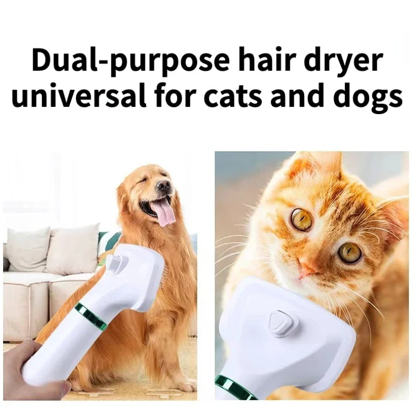 PawEase Dual-Action Pet Dryer & Grooming Brush – Quiet & Efficient
