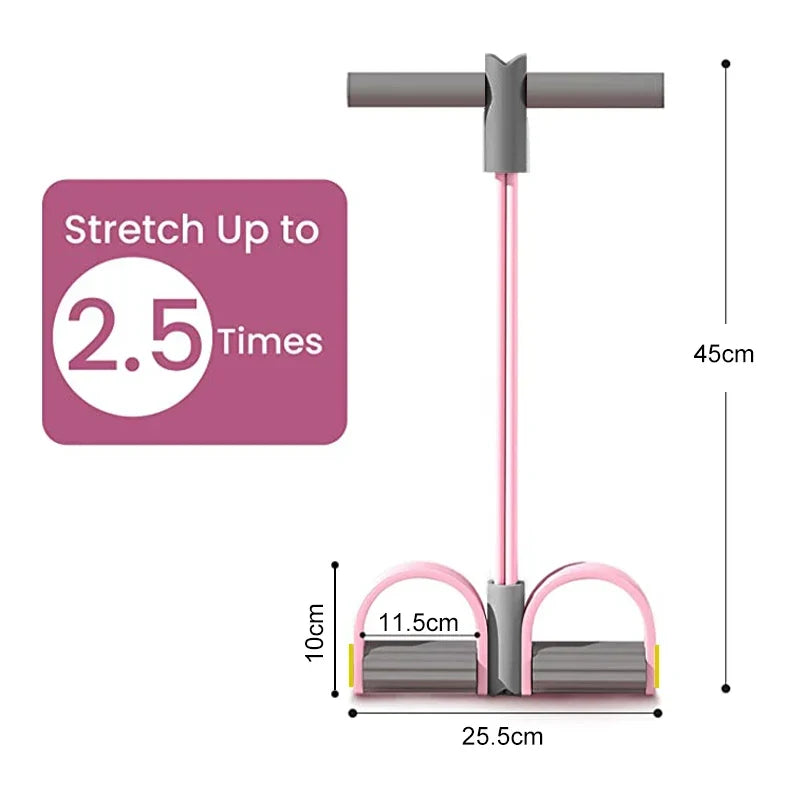 Versatile 4-Tube Elastic Bands for Comprehensive Strength Training