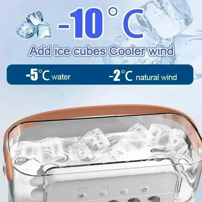 BreezeLight 3-in-1 Mini Air Cooler with Ambient Light – Versatile USB Cooling Fan for Home and Office