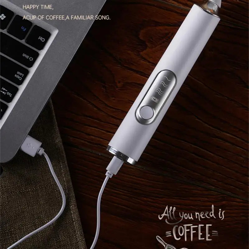 BrewMaster Electric Milk Frother & Whisk | USB Rechargeable Handheld Foam Maker for Lattes, Cappuccinos, and More