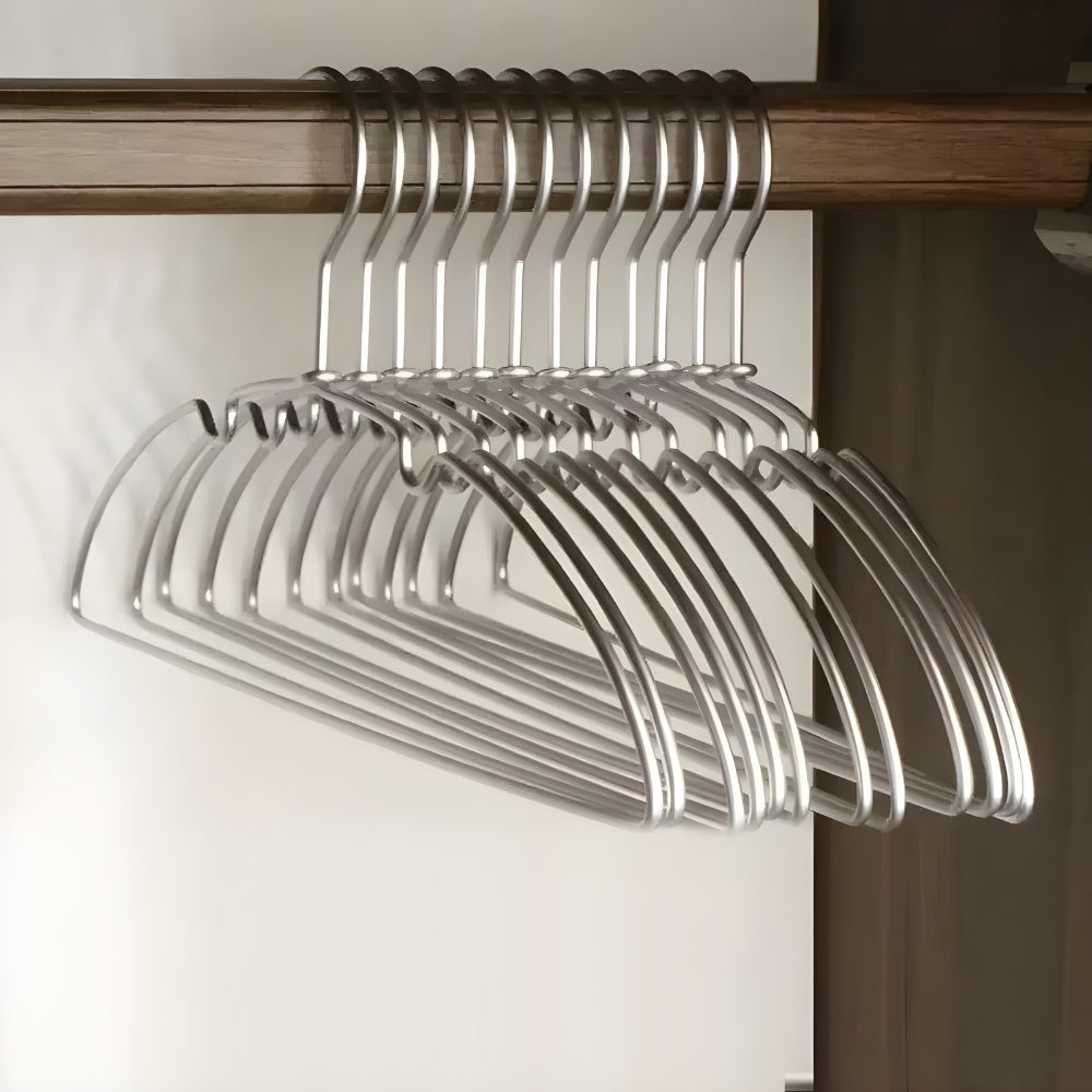 Ultra-Sleek Hanger Set for Effortless Wardrobe Management | 10-Pack