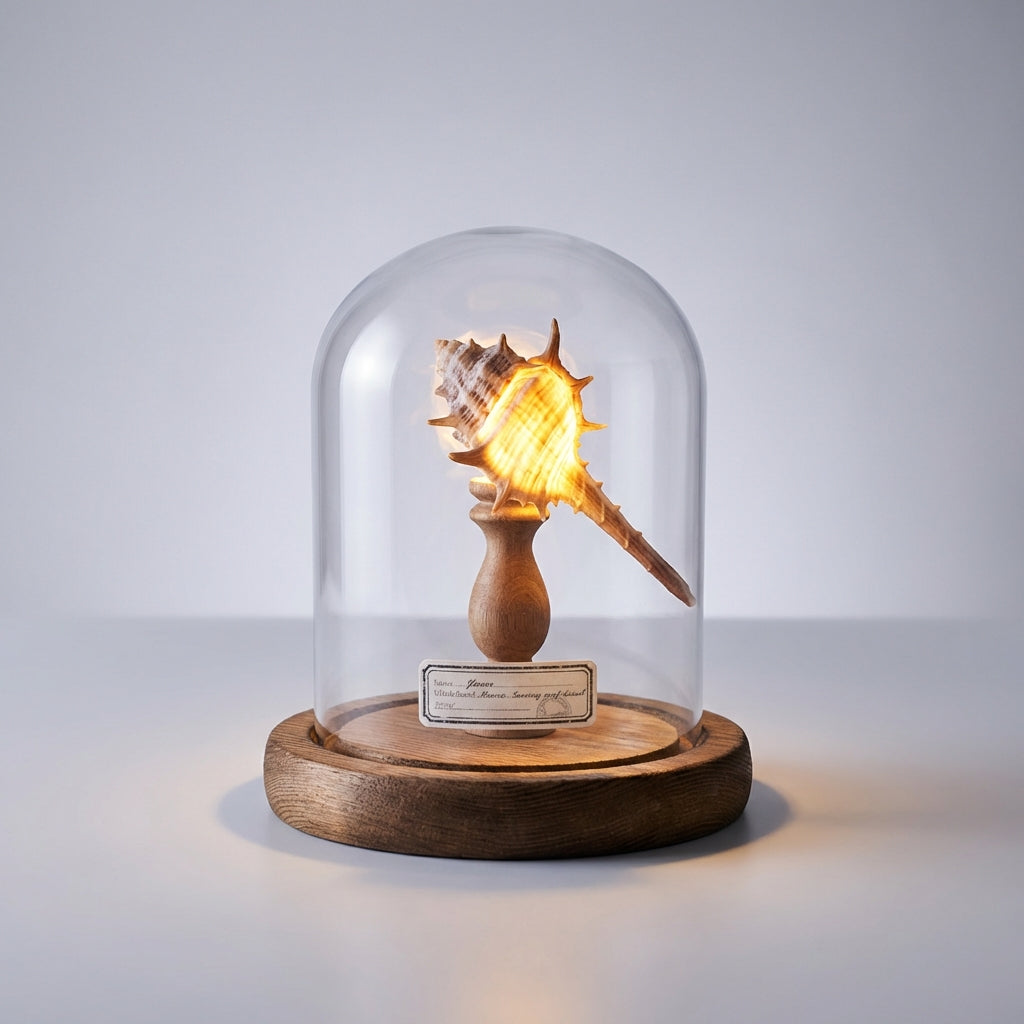 Ocean-Inspired Night Light with Seashell Design